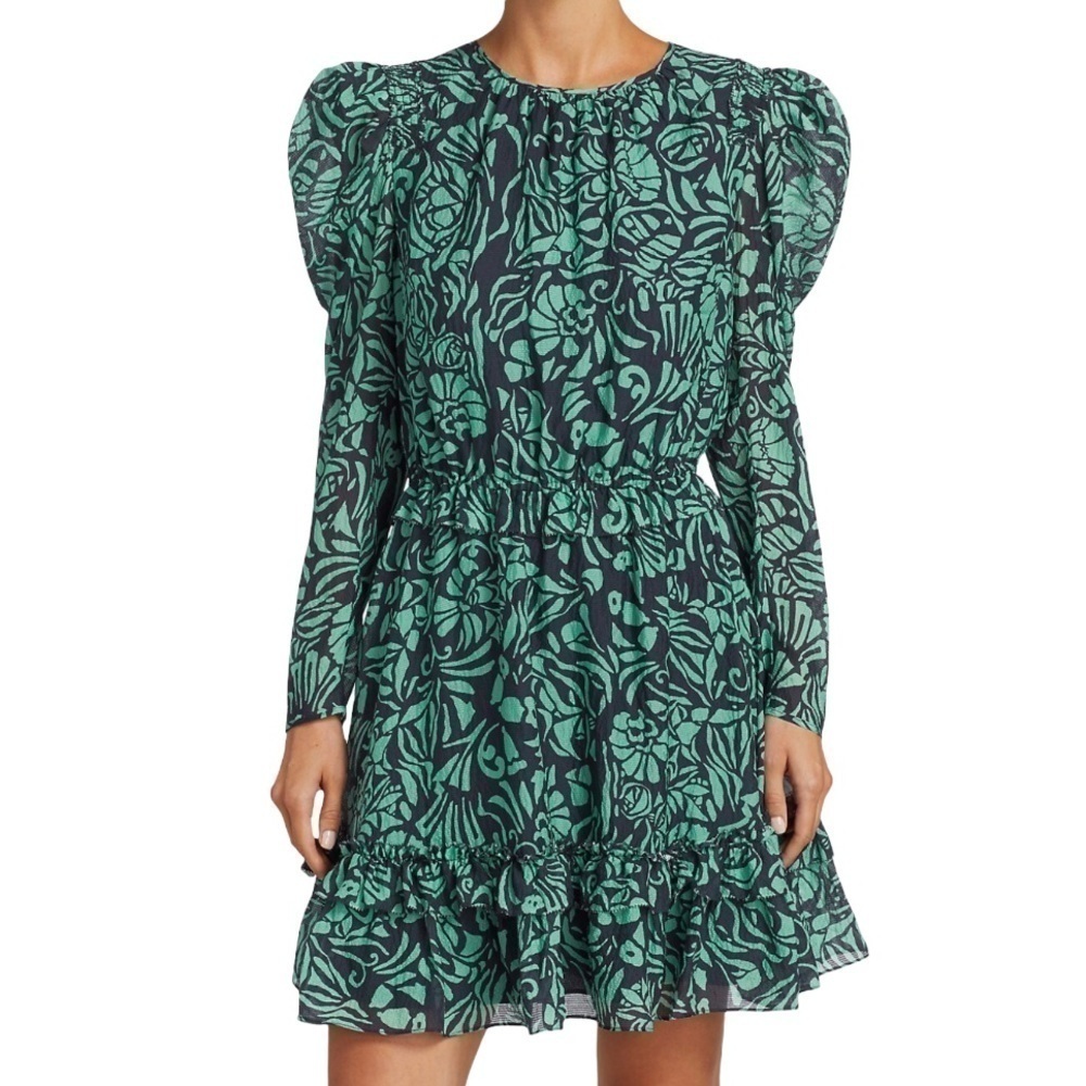 Tanya Taylor Long Sleeve‎ Floral Print Telissa Dress Size 10 Women